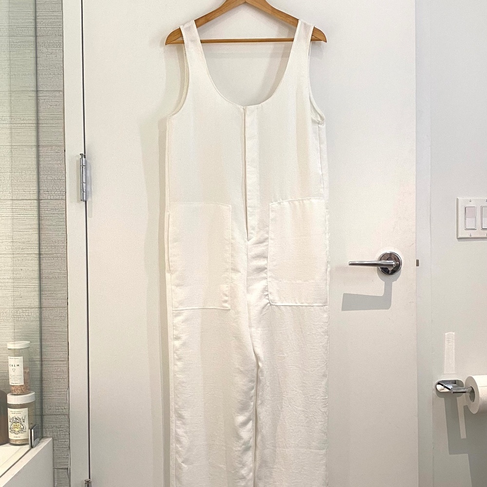Zara White Jumpsuit Size XS